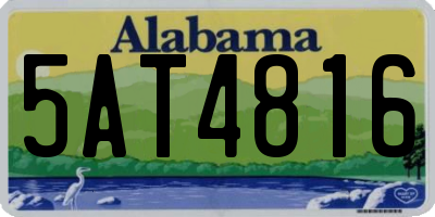AL license plate 5AT4816
