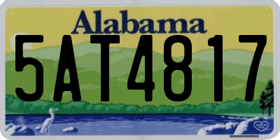 AL license plate 5AT4817