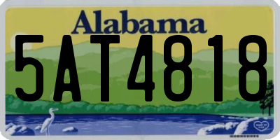 AL license plate 5AT4818