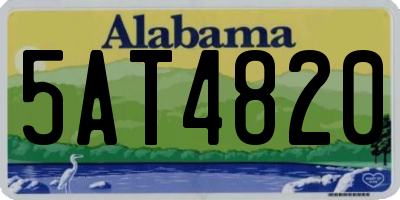 AL license plate 5AT4820