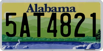 AL license plate 5AT4821