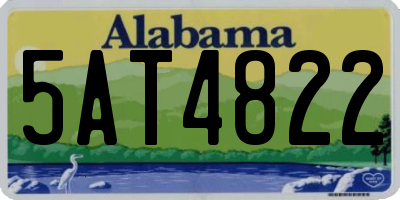 AL license plate 5AT4822