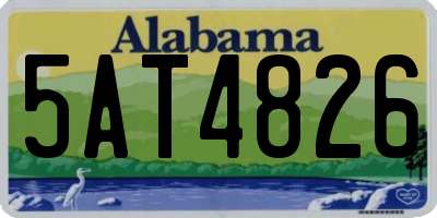 AL license plate 5AT4826