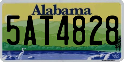 AL license plate 5AT4828
