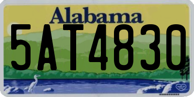 AL license plate 5AT4830