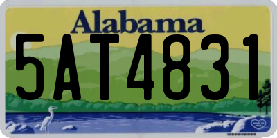 AL license plate 5AT4831