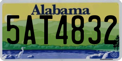 AL license plate 5AT4832