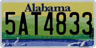 AL license plate 5AT4833