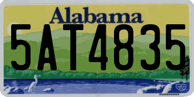 AL license plate 5AT4835