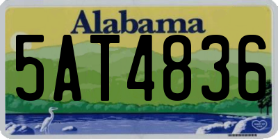 AL license plate 5AT4836