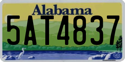 AL license plate 5AT4837
