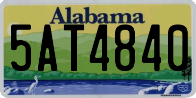 AL license plate 5AT4840
