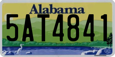 AL license plate 5AT4841
