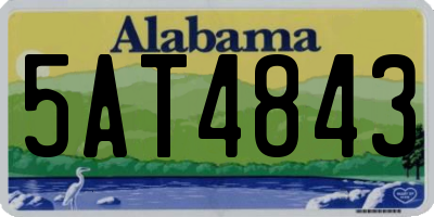 AL license plate 5AT4843