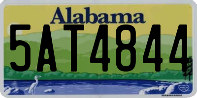 AL license plate 5AT4844