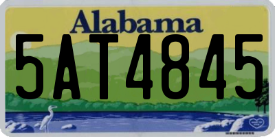 AL license plate 5AT4845