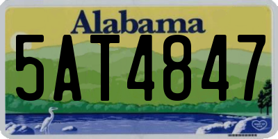 AL license plate 5AT4847