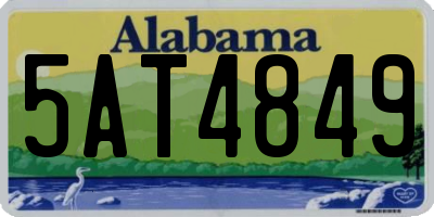 AL license plate 5AT4849
