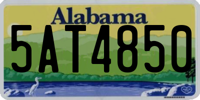 AL license plate 5AT4850