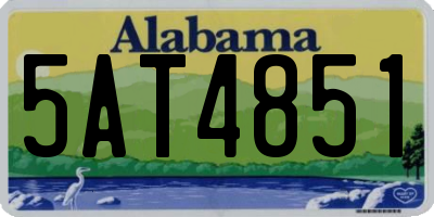 AL license plate 5AT4851