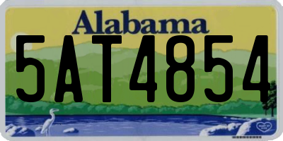 AL license plate 5AT4854