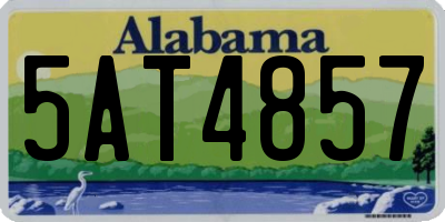 AL license plate 5AT4857