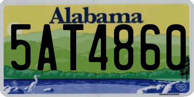 AL license plate 5AT4860