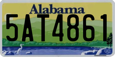 AL license plate 5AT4861