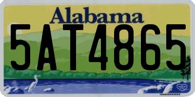 AL license plate 5AT4865