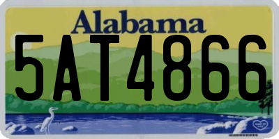 AL license plate 5AT4866