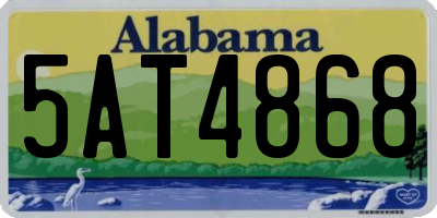 AL license plate 5AT4868