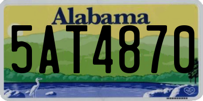 AL license plate 5AT4870