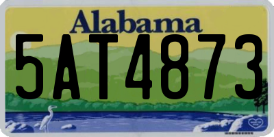 AL license plate 5AT4873