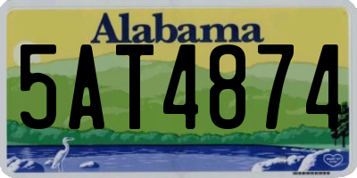 AL license plate 5AT4874