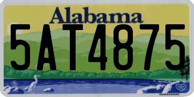 AL license plate 5AT4875