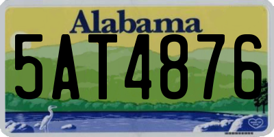 AL license plate 5AT4876