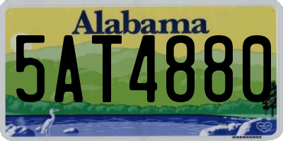 AL license plate 5AT4880