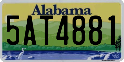 AL license plate 5AT4881