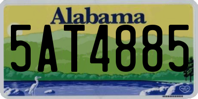 AL license plate 5AT4885