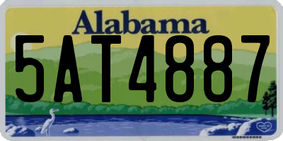 AL license plate 5AT4887