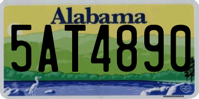 AL license plate 5AT4890