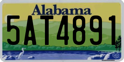 AL license plate 5AT4891