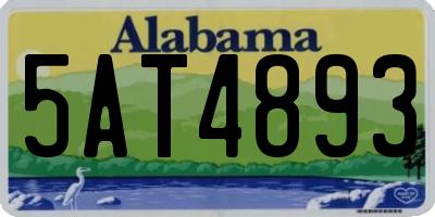 AL license plate 5AT4893