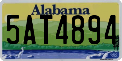 AL license plate 5AT4894
