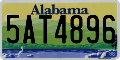 AL license plate 5AT4896