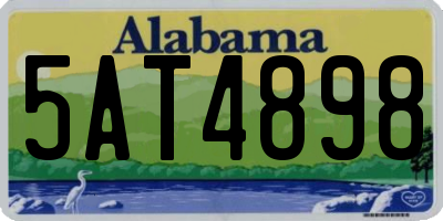 AL license plate 5AT4898