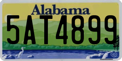 AL license plate 5AT4899