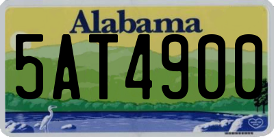 AL license plate 5AT4900