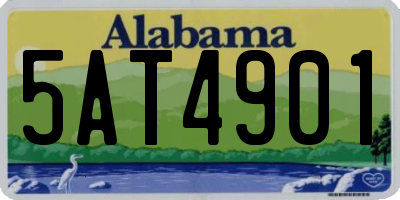 AL license plate 5AT4901