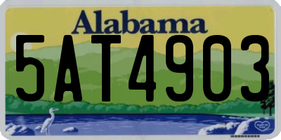 AL license plate 5AT4903